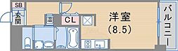 WillDo浜崎通 ワンルームの間取図画像