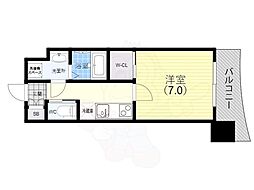 セレニテ三宮リアン 1Kの間取図画像