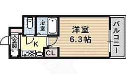 エステムコート新神戸エリタージュ 1Kの間取図画像