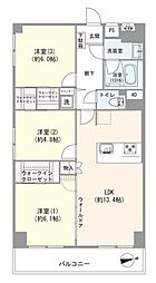日商岩井小島町マンション 3LDKの間取図画像