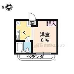 チェリーハイツ 3階1Kの間取り