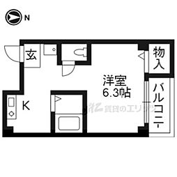 ＩＳＥＹＡＨＯＵＳＥ 3階1Kの間取り