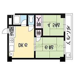 ハイツアルメリア 1階2Kの間取り