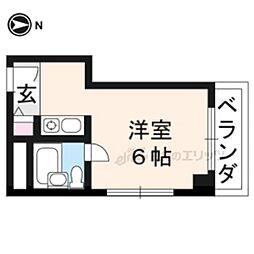 ガルテン 5階1Kの間取り