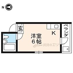 ライブコート二軒茶屋 1階ワンルームの間取り
