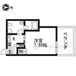 ＴＡＣ16 2階1Kの間取り