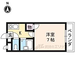 コーポ・フローレル 1階1Kの間取り