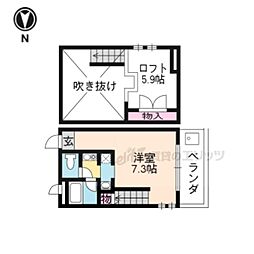 カレラ・デ・エステ 1階1Kの間取り