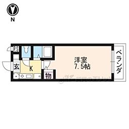 グランソフィア 1階1Kの間取り