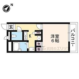 レオパレスサンセット67 1Kの間取図画像