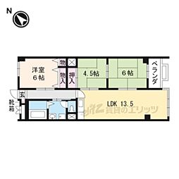 谷畑高野ビルカストルム洛北 3LDKの間取図画像