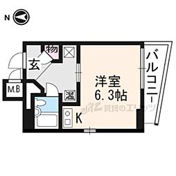 インペリアル烏丸今出川 ワンルームの間取図画像