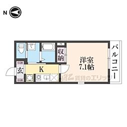 HKK728 1Kの間取図画像