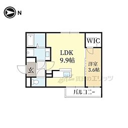 二葉荘東館舎 1LDKの間取図画像