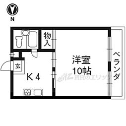 コーポよざ ワンルームの間取図画像