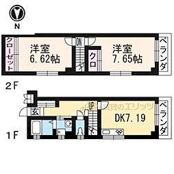 ドーリア西洞院 2DKの間取図画像