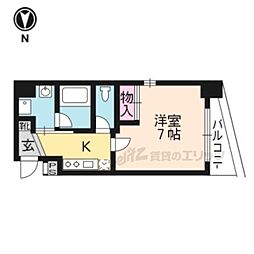 グランドパレス大宮五条 1Kの間取図画像