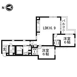 ブランズ京都四条烏丸桜風庵 2LDKの間取図画像