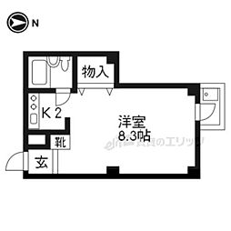 ハイツ清水 1Kの間取図画像