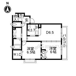 シャーメゾンDD 2LDKの間取図画像