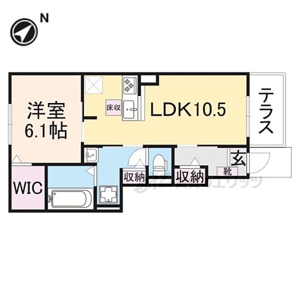 ラ・フェリーチェ 102｜滋賀県栗東市林(賃貸アパート1LDK・1階・44.21㎡)の写真 その2