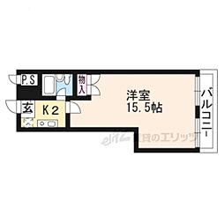 JR東海道・山陽本線 南草津駅 徒歩15分の賃貸マンション 4階1Kの間取り