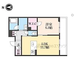 JR東海道・山陽本線 守山駅 徒歩14分の賃貸マンション 3階1LDKの間取り