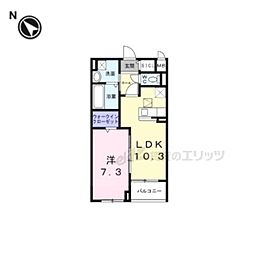 アストラル ノーブル 1LDKの間取図画像