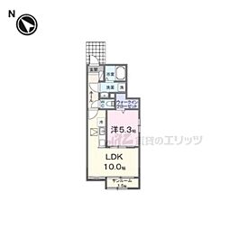 DK エステート 守山 1LDKの間取図画像