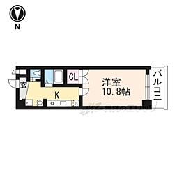JR東海道・山陽本線 南草津駅 徒歩21分の賃貸マンション 2階1Kの間取り