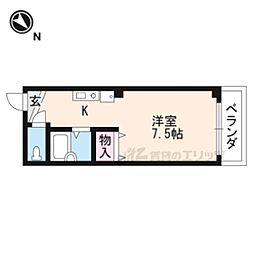ハイツ玉川7 1Kの間取図画像