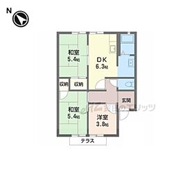 リブコスモス 3DKの間取図画像