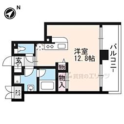 レガーロ大津なぎさ公園 7階ワンルームの間取り