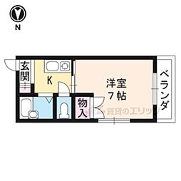 アクティ山一 3階1Kの間取り