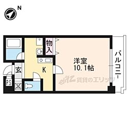 ＭＭＳ−II 4階1Kの間取り