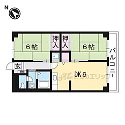 協栄マンション 2DKの間取図画像
