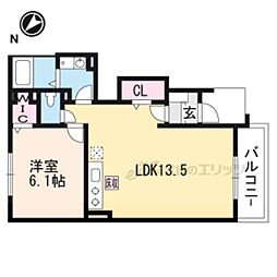 リリー 1LDKの間取図画像