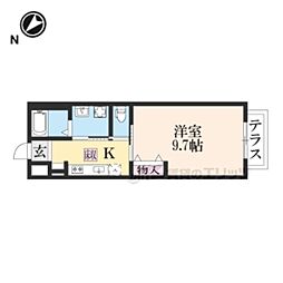 K・ソルジェンテ2 1Kの間取図画像