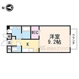 シェロウェンTOS 1Kの間取図画像
