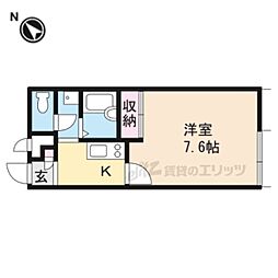 レオパレスガード1 1Kの間取図画像