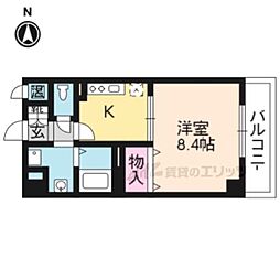 グレース大嘉 1Kの間取図画像