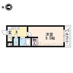 プラティアセタ 1Kの間取図画像
