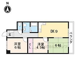 エールコナン 3DKの間取図画像