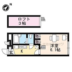 レオパレスYSKJ 1Kの間取図画像