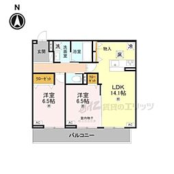 BORD DU LAC SOERI 2LDKの間取図画像
