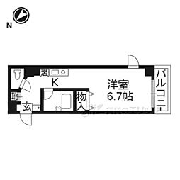 エミネンスコート瀬田 1Kの間取図画像
