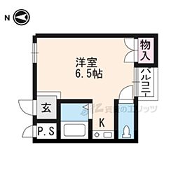 casa神領 1Kの間取図画像