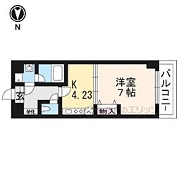 エンゼルプラザイースト2 1DKの間取図画像