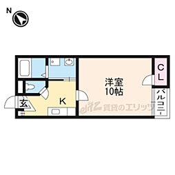 グリーンハイツ 1Kの間取図画像