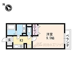 ウィンオカダヤ 1Kの間取図画像